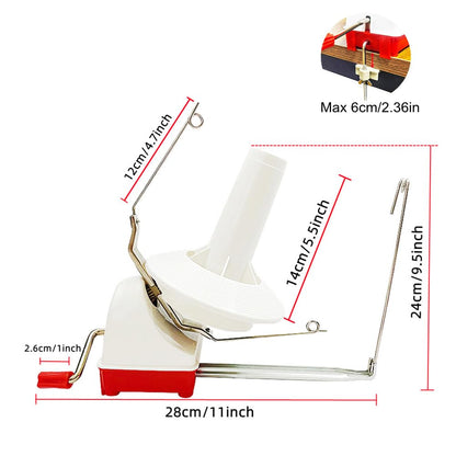 Yarn Ball Winder, Large Capacity Weaving Yarn Knitting Loom Crochet Swift Ball Winder DIY Knitting Needles Set, Hand Operated Yarn Ball Winder 10 Ounce (L22)