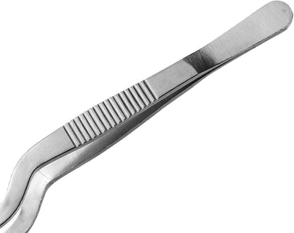 Multifunctional Stainless Steel Food Tweezer, Chef Kitchen Tool, BBQ Clip Pliers (14cm)