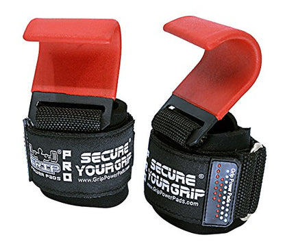 Weight Lifting Hooks Heavy Duty Lifting Wrist Straps Pull Ups Deadlift Straps Power Lifting Grips Padded Workout Straps for Weightlifting Gym Gloves for Men & Women Premium Workout Equipment
