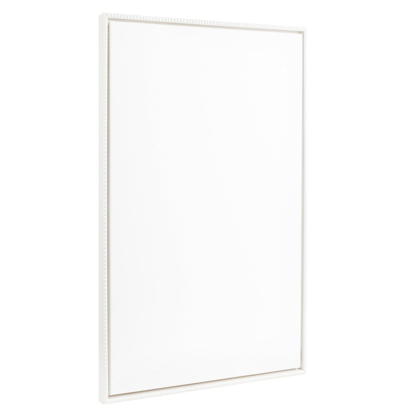 Kate and Laurel Sylvie Blank Framed Canvas Wall Art; 31.5x41.5 White Beaded; Modern Empty Canvas for Paint-Your-Own Art; Ready to Paint Premium Canvas Already Framed
