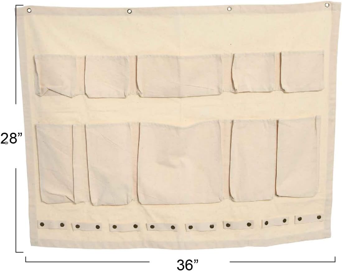 Household Essentials Short Canvas Craft and Garden Wall Organizer