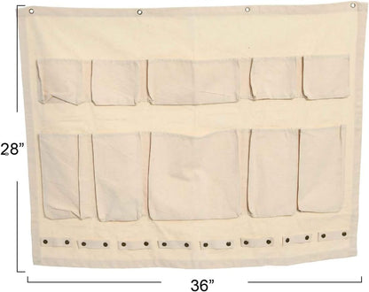 Household Essentials Short Canvas Craft and Garden Wall Organizer