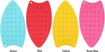 Yosoo Silicone Iron Hot Rest Pad Mat, Iron Stand Mat for Ironing (Red)