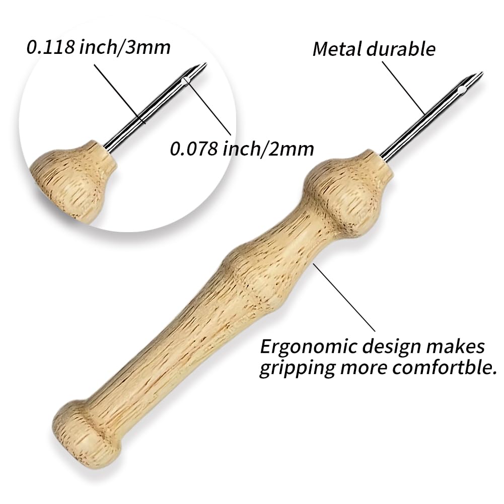 INFUNLY Mermaids Punch Needle Kit Round 8.7" DIY Embroidery Punch Needle Set for Adult Fairy Tales Punches Stitching Starter Kits with Easy to Follow Instruction Yarns Fabric Festival Gift Home Decor