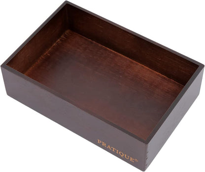 Bamboo Drawer Organizer, Kitchen Utensil Holder, Office Desk Supplies, 8.9 x 5.9 x 2.6, Nut-brown
