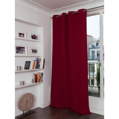 Moondream DecibelControl™ 3-in-1 Soundproof Curtain | Noise Reduction | Thermal Insulation | 100% Blackout | Patented Technology | Made in Europe | Grommet | 55" W x 95" L | Red - Garnet MC330