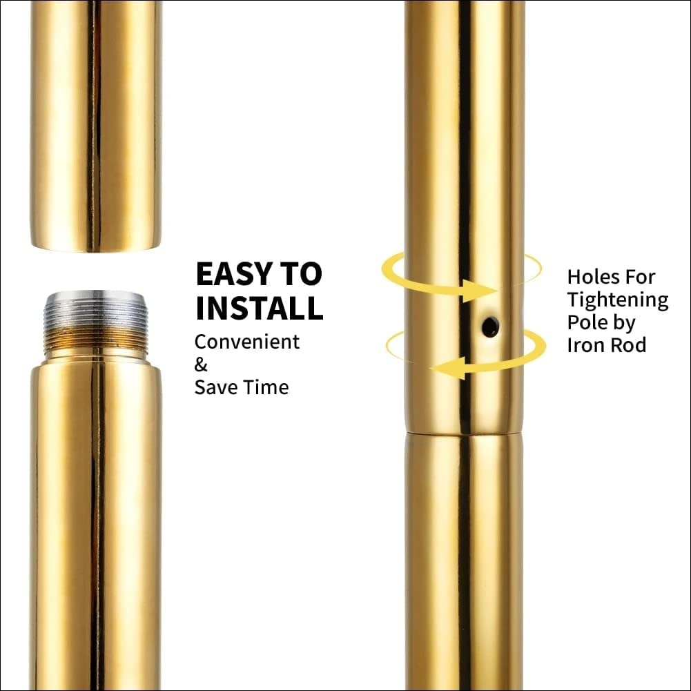 45mm Professional Steel Dancing Pole with Adjustable Height Rotating Fixed Dual Use Portable Removable Dance Pole Kit Bar Training Dance X-Pole for Exercise Club Party Pub Home