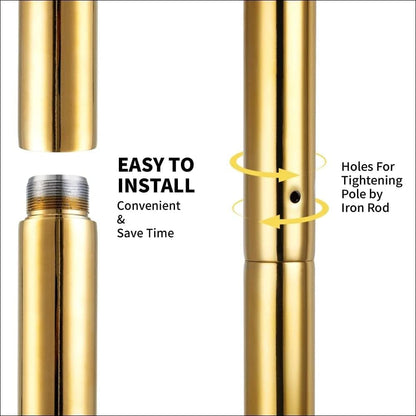 45mm Professional Steel Dancing Pole with Adjustable Height Rotating Fixed Dual Use Portable Removable Dance Pole Kit Bar Training Dance X-Pole for Exercise Club Party Pub Home