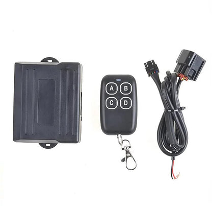 12V Solenoid Valve Air Ride Suspension manifold valve with remote controller 0-200psi, equipped with double display air pressure gauge white