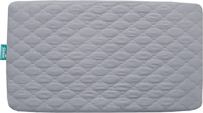 Regine Switzerland Crib Mattress Protector Sheets - 2 Pack Waterproof & Noiseless | 52" x 28" White & Gray