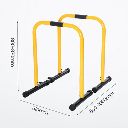 GGZONE Dip Stands Bar Adjustable Parallel Bars, Capacity Perfect for Home and Garage Gym Exercise Equipment Gymnastics