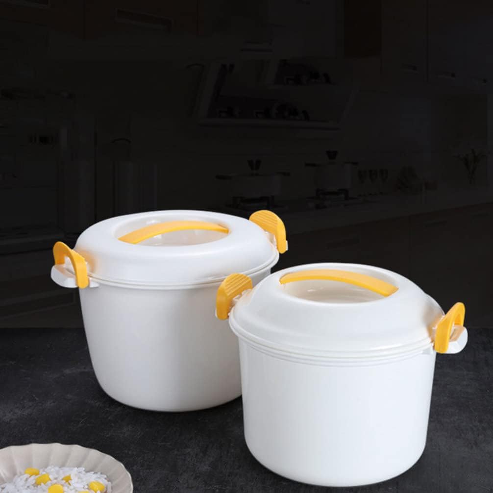 Luxshiny Mini Microwave Pressure Cooker - Portable Steamer for Cooking Soup, Rice, Stews, Oatmeal - Yellow S