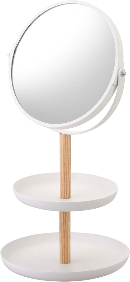 YAMAZAKI home Tosca Accessory Trays/Mirror, White