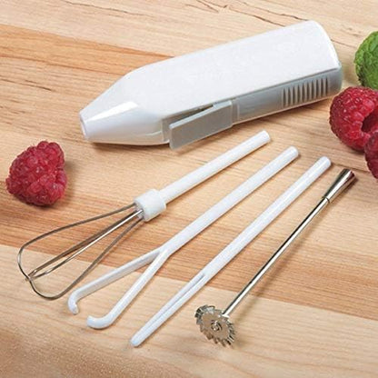 5pc Deluxe Mini Cordless Mixer - Blend, Whip, Stir, Beat, Drink Frother
