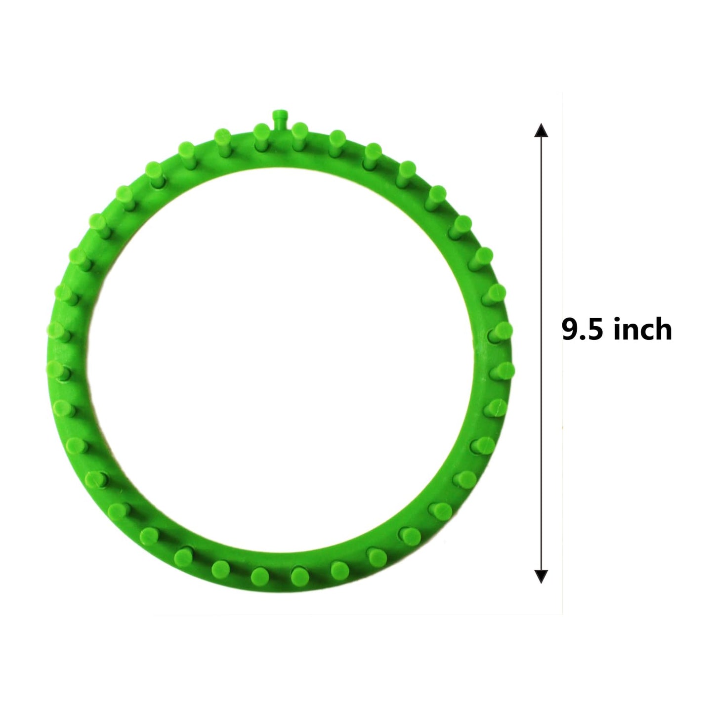 S & E TEACHER'S EDITION Round Knitting Loom Set, Round Looms for Knitting Hat Scarves Socks, 9.5 Inch Diameter, 36 Pegs, Green.