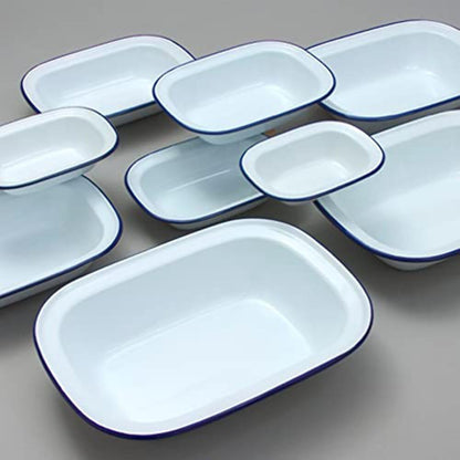 Genware Falcon 22cm Oblong Pie Dish, White - 44022