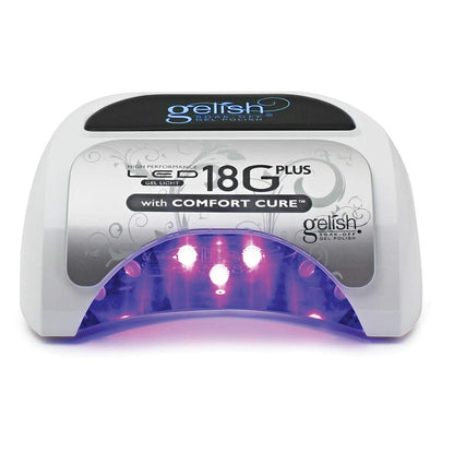 Gelish 18G Plus LED Light - 36W Professional LED Curing Lamp with Comfort Cure™ Technology, 60-Second Setting, Removable Magnetic Tray, SafeLight™, Pedicure Friendly, Acetone Resistant