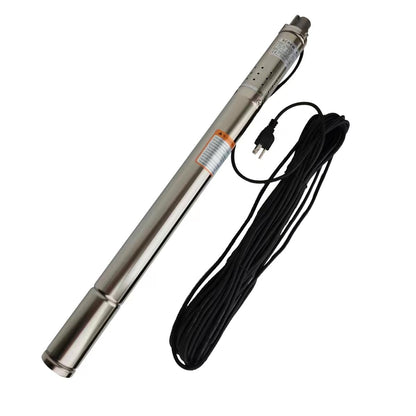 SHYLIYU 1/2HP 110V Deep well Submersible Pump Well φ＞53mm MAX Flow 4.4GPM MAX Height 180FT 2 Inch Stainless Steel Submersible Deep Well Pump SS Water Outlet 0.5In for Industrial Home Garden Screw Pump
