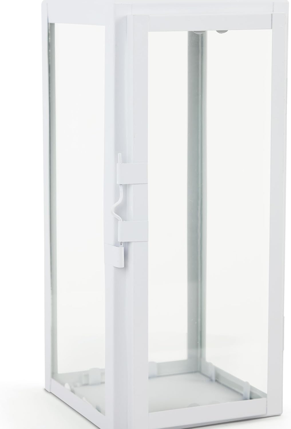 Zings & Thingz Manhattan Hanging Cable Candle Holder Lantern, Decorative Light Home Decor, 15" Tall, White