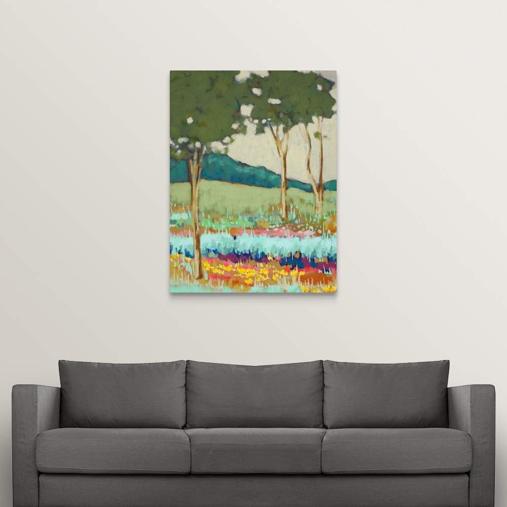 GREATBIGCANVAS Tapestry Trees II Canvas Wall Art Print, Tree Home Decor Artwork, 36"x48"