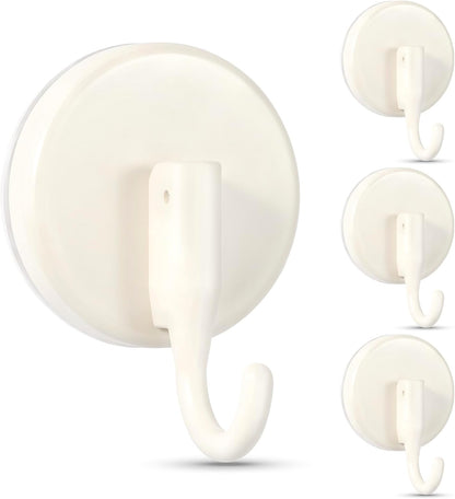 OUTXE Wreath Hanger - Upgraded Suction Cup Hook for Front Door & Windows | 4-Pack (White)