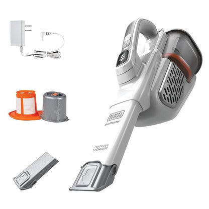BLACK+DECKER Dust Buster Hand Held Vacuum Cordless Rechargeable, Portable Vacuum for Car, Extended Runtime, Powerful Suction, Extra Long Crevice Tool, AdvancedClean+ (HHVK320J10)