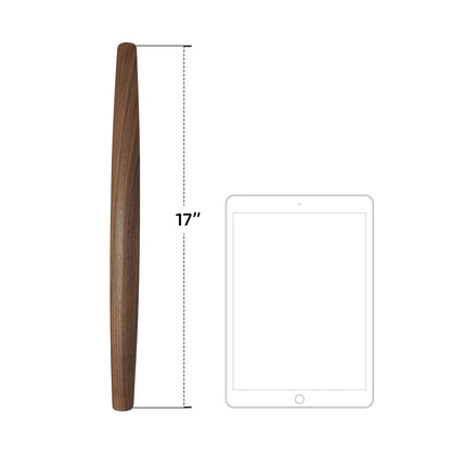 French Rolling Pin (17 Inches) –WoodenRoll Pin for Fondant, Pie Crust, Cookie, Pastry, Dough –Tapered Design & Smooth Construction - Essential Kitchen Utensil,Walnut Wood