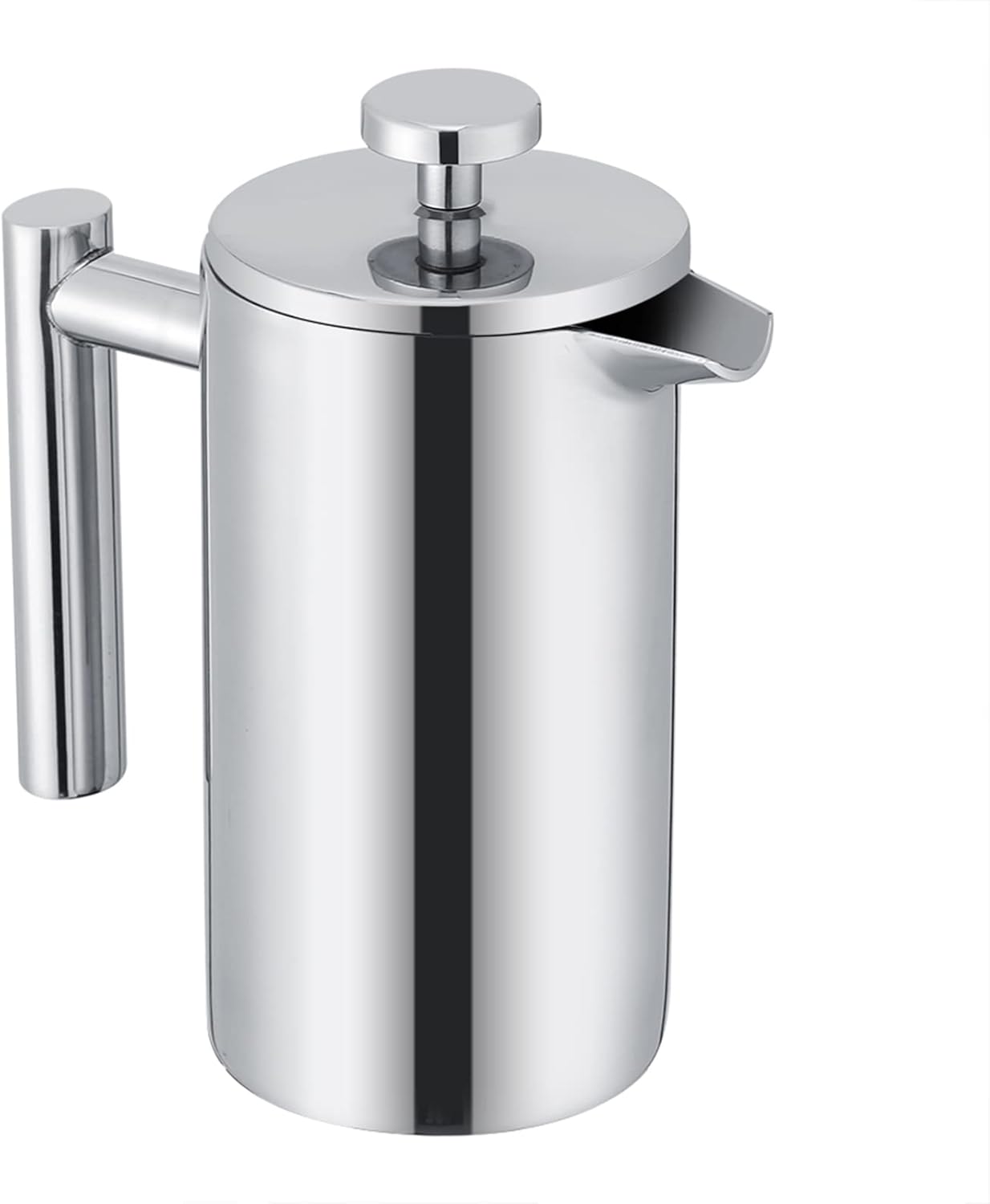Acouto 350ml Double Wall Stainless Steel Coffee Maker, French Press Tea Pot with Filter