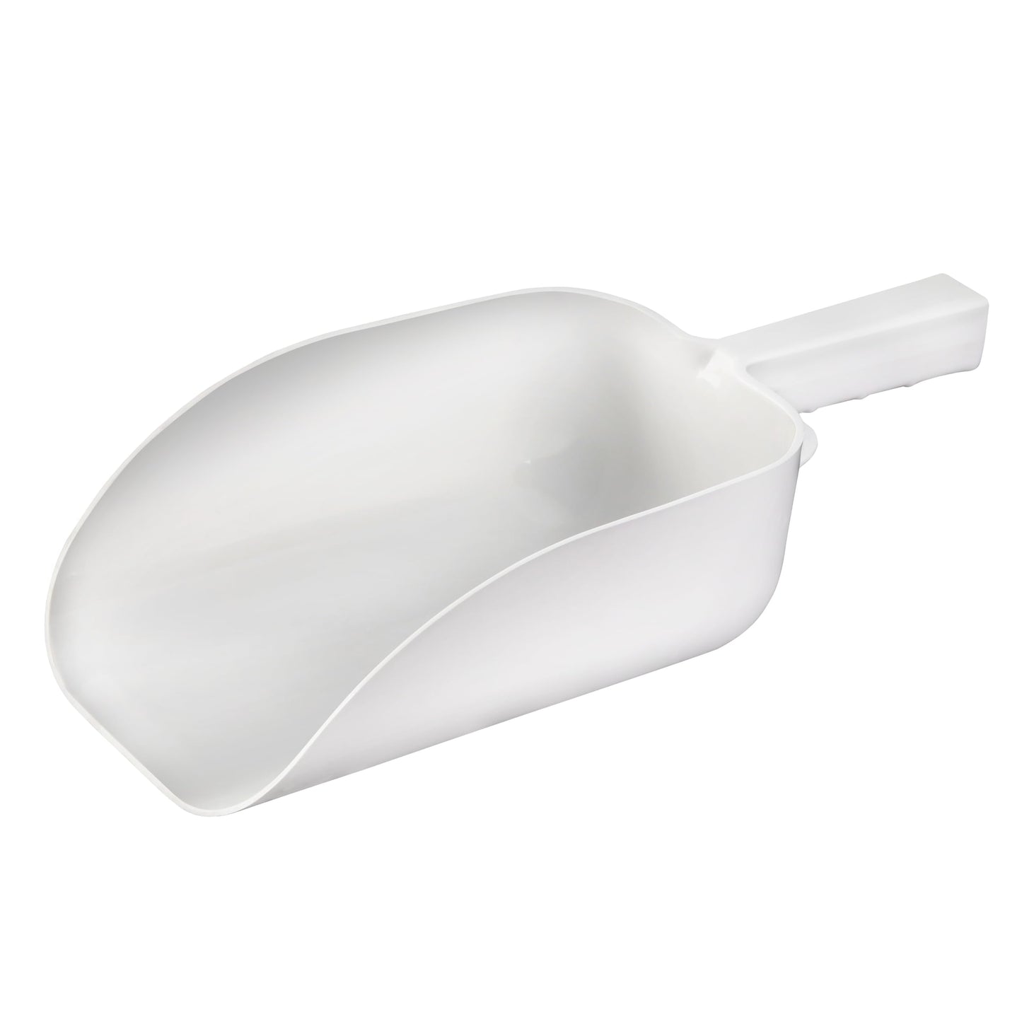 New Star Foodservice 34486 Polycarbonate Plastic Utility Ice Scoop, White, 64-Ounce