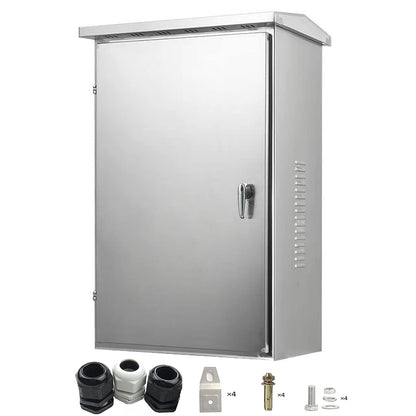 GERSIK Outdoor Stainless Steel Electrical Box Enclosure, IP65 Waterproof Junction Box, Weatherproof Nema Enclosure Box, Wall-Mounted Project Boxes for Electronics 31.5" H x 23.6" W x 7.87" D