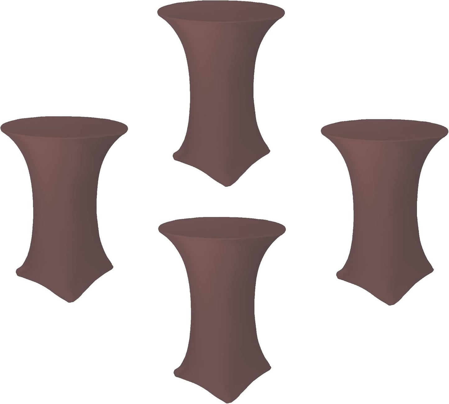 30 42 Inch 4 Pack) Banquet Tables Pro x Highboy Cocktail Stretch Spandex Table Cover (Chocolate