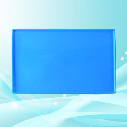 Hemoton Roll Cake Mat Flexible Baking Tray Pan Silicone Cookies Mold Bakeware (Blue)