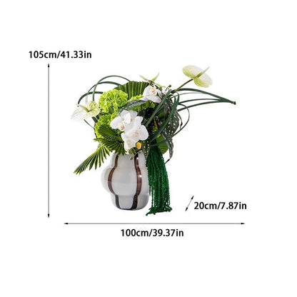 Artificial Bonsai Tree Modern Light Luxury Simulation Flower Art Decoration Table Fake Flower Sales Office Negotiation Table Coffee Table Hotel Decoration Flower Artificial Plant Bonsai Tree