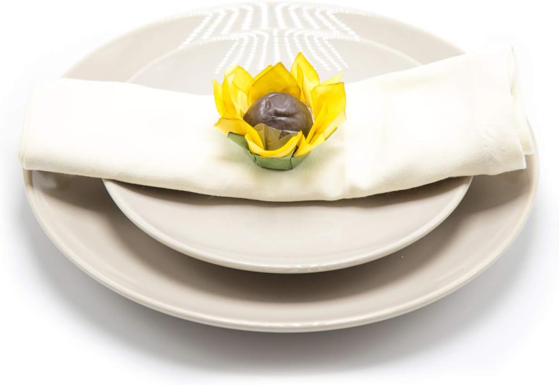 Truffilio Handmade Paper Truffle Cups | Candy Liners for Chocolate | Truffle Wrappers - Pack of 20 (Paper, Sunflower)