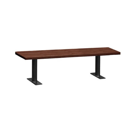 Salsbury Wood Locker Bench - 72 Inches - 14 Inches Deep - Dark Finish - Bolt Mounted
