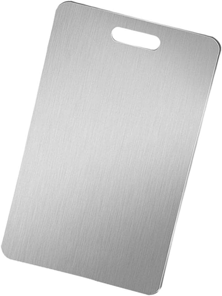Yardwe Stainless Steel Cutting Board, Extra Large Metal Kitchen Chopping Board, Marble Dough Board
