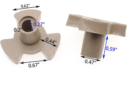 FDXGYH Microwave Turntable Coupler, 2 Pcs Microwave Oven Roller Guide Support Glass Tray Drive Coupling Replacement