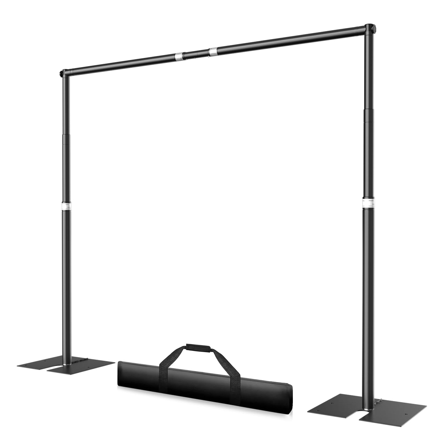 EMART Heavy Duty Backdrop Stand for Parties, 10x12 ft Pipe and Drape Adjustable Back Drop Stand Kit with Flat Base, Sturdy Photo Background Frame DIY Pole for Flower Wall Wedding Curtain