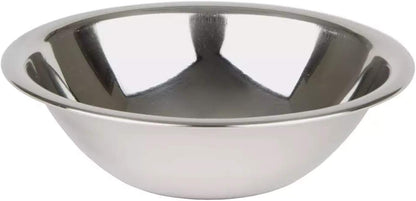 SET OF 6 Stainless Steel Mixing Bowl 6-6 1/2 Inch Wide Flat Rim Flat Base