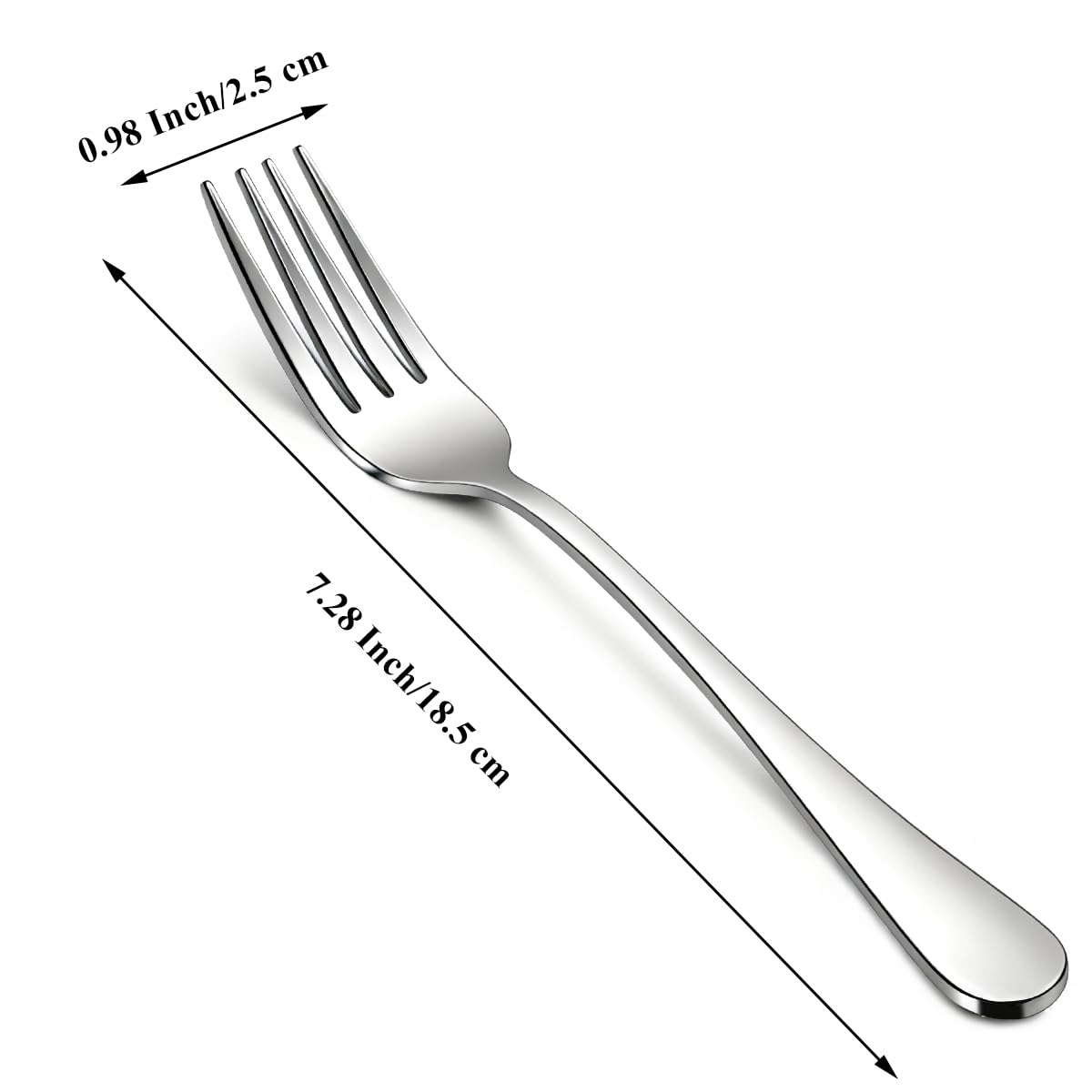 Berglander Dinner Forks Set 24pcs, Stainless Steel 7.28" Table Salad Forks, Flatware Silverware Fork for Home Kitchen, Restaurant, Hotel, Dishwasher Safe