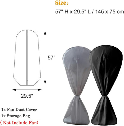 Electric Fan Dust Cover, 420D Heavy Duty Washable Sleeve, Waterproof Dustproof Protective Cover for Pedestal Fan