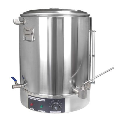 witbee Heated Honey Bottling Tank, 19 Gallon Stainless Steel Double Wall Wax Melter with No Drip Honey Gate Valve and Strainer, Adjustable Temperature, for Storage and Bottling Honey