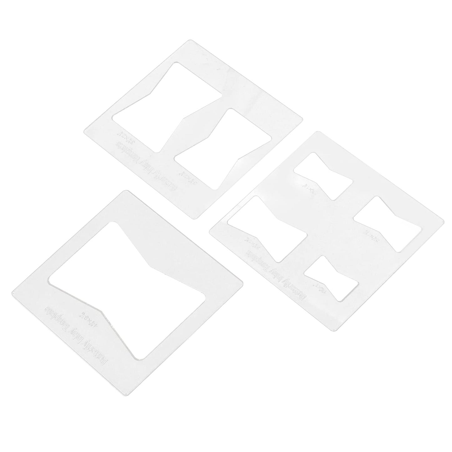 Oumefar 3Pcs Butterfly Inlay Templates Kit, 6x6 Inches Butterfly Templates for Woodworking, Router and Decorative Templates for Woodworking, Bowtie Router Template Jig Kit