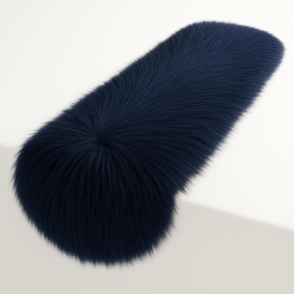 12 90 Inches FabricLA Navy Blue Faux Fur Accent Cut x with Rounded Edges for Holiday & Christmas Decor