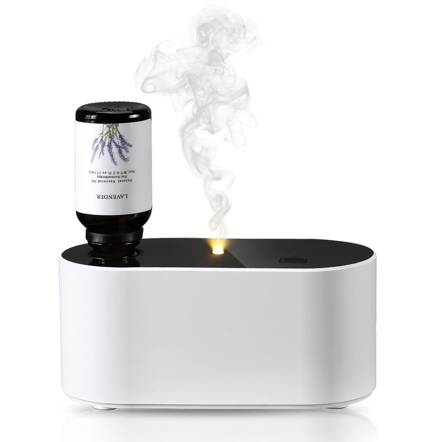 Waterless Diffuser for Essential Oil, Battery Operated Scent Air Aromatherapy Diffuser, Mini Aroma Diffusers with 3 Intermittent Mist Modes, Cycle Start, for 400 sq.ft Room Home Office Bedroom