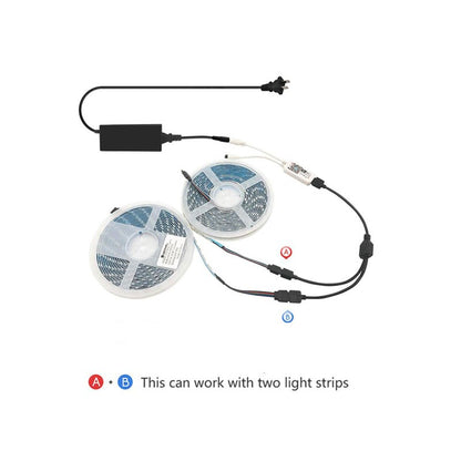 RGBZONE 2 Pack Black 4 Pins LED Splitter Cable Strip Connector 2 Way Splitter Y Splitter for 1 to 2 RGB 5050 3528 LED Light Strips with 6 x Male 4 Pin Plugs (11.8")