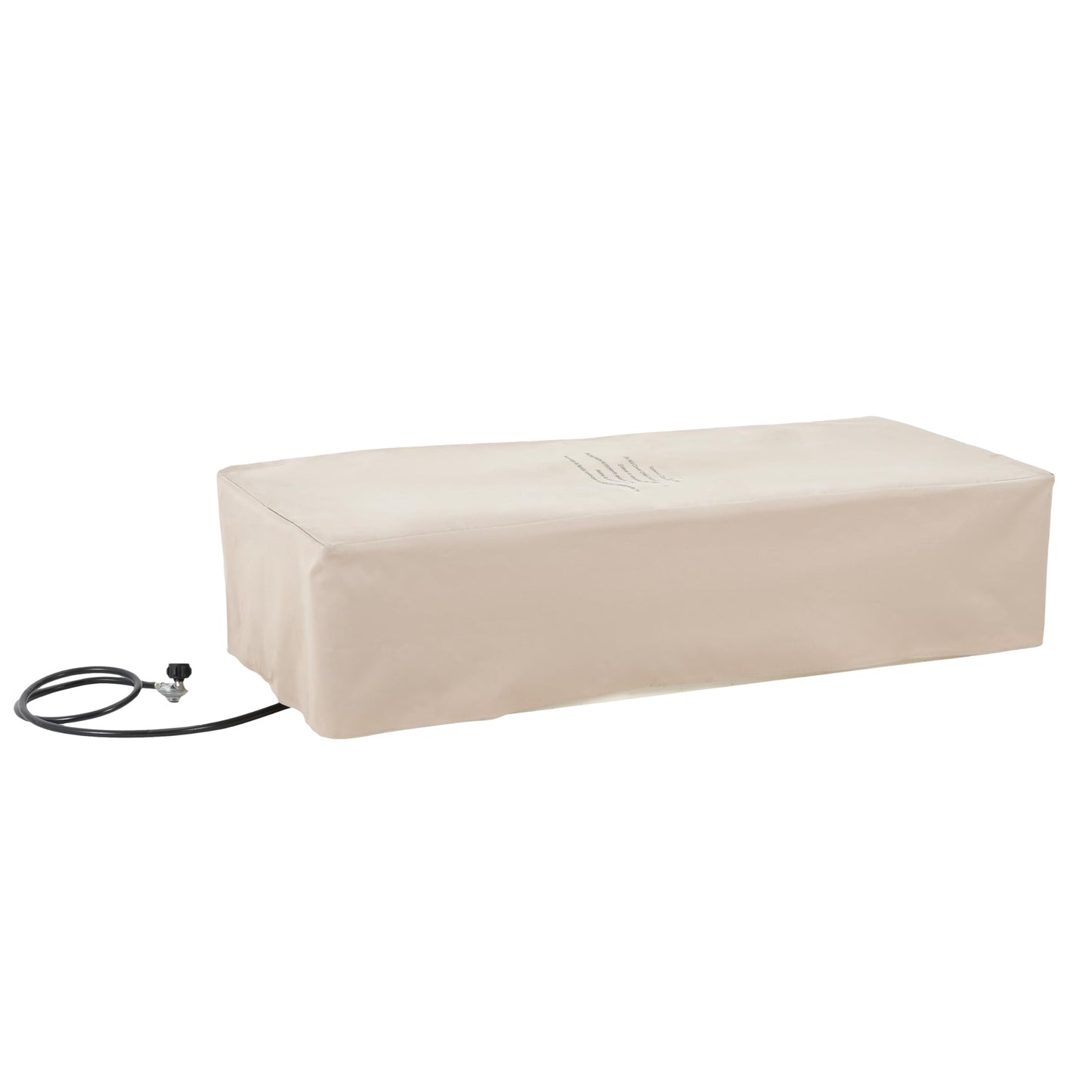 Christopher Knight Home Aidan Lightweight Concrete Outdoor Propane Fire Pit Table, 50,000 BTU Rectangular Fire Table for Patio Furniture Set (No Tank Holder), Fully Assembled Patio Fire Pit, White