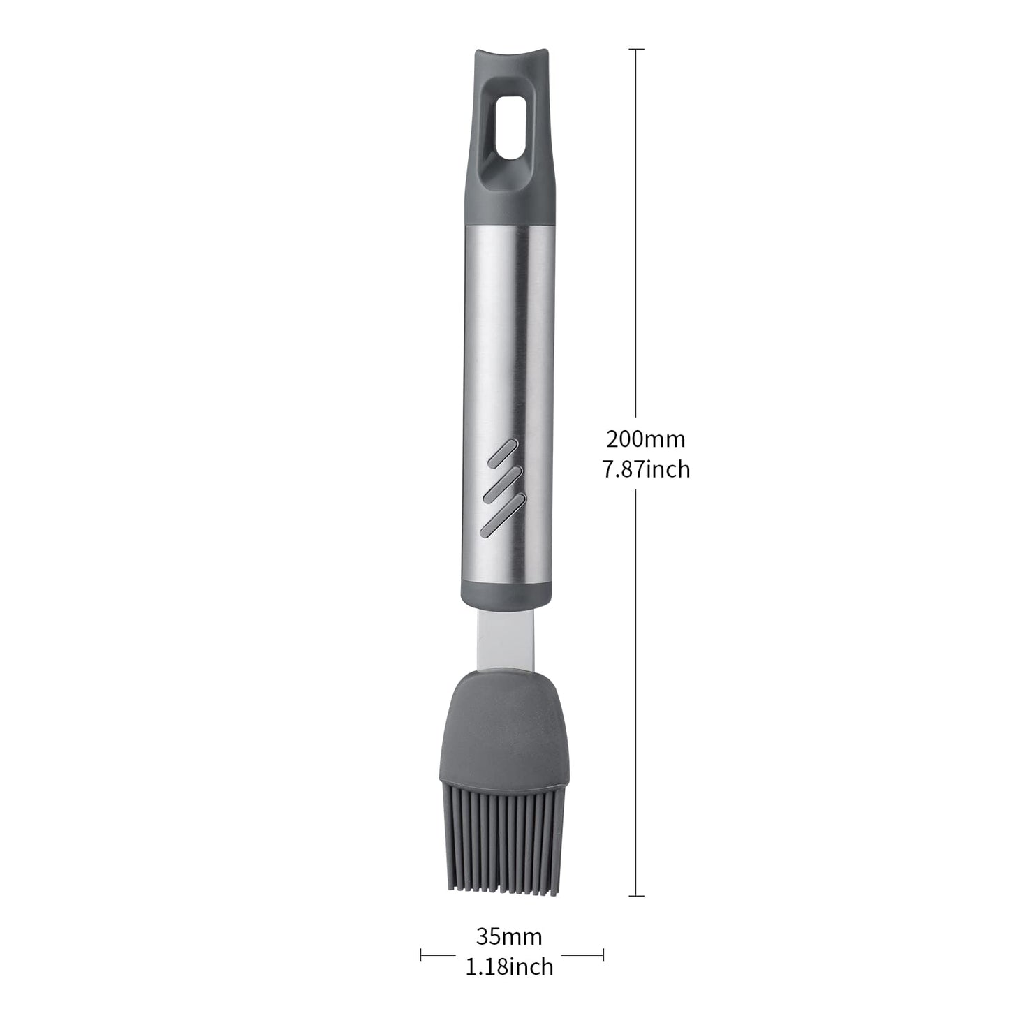 Lebabo Silicone Basting Brush, 7.67 Inch Pastry Brush For Baking Barbecue, Heat Resistant Grill Brush For Oil And Sauce, Comfortable Grip, BPA Free and Dishwasher Safe (2 Pcs)