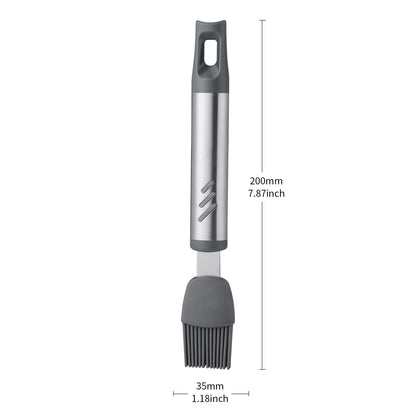 Lebabo Silicone Basting Brush, 7.67 Inch Pastry Brush For Baking Barbecue, Heat Resistant Grill Brush For Oil And Sauce, Comfortable Grip, BPA Free and Dishwasher Safe (2 Pcs)