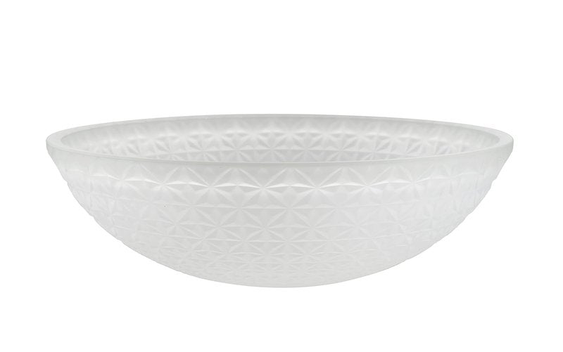 Aspen Creative 25304-76-1, Frosted Glass Shade w/Diamond Pattern for Medium Base Socket Torchiere Lamp, Swag Lamp and Pendant, 11-3/4" Diameter x 3-3/4" Height